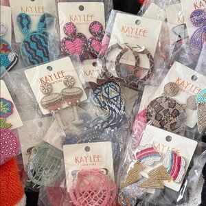 Kaylee Stunning Beaded Earrings - Multicolor & Designs. All NWT.